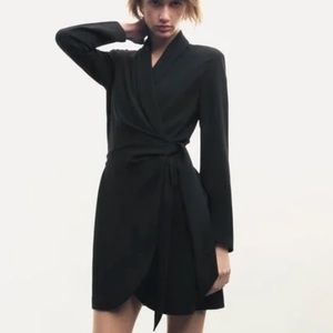 ZARA wrap suit dress black Size M
